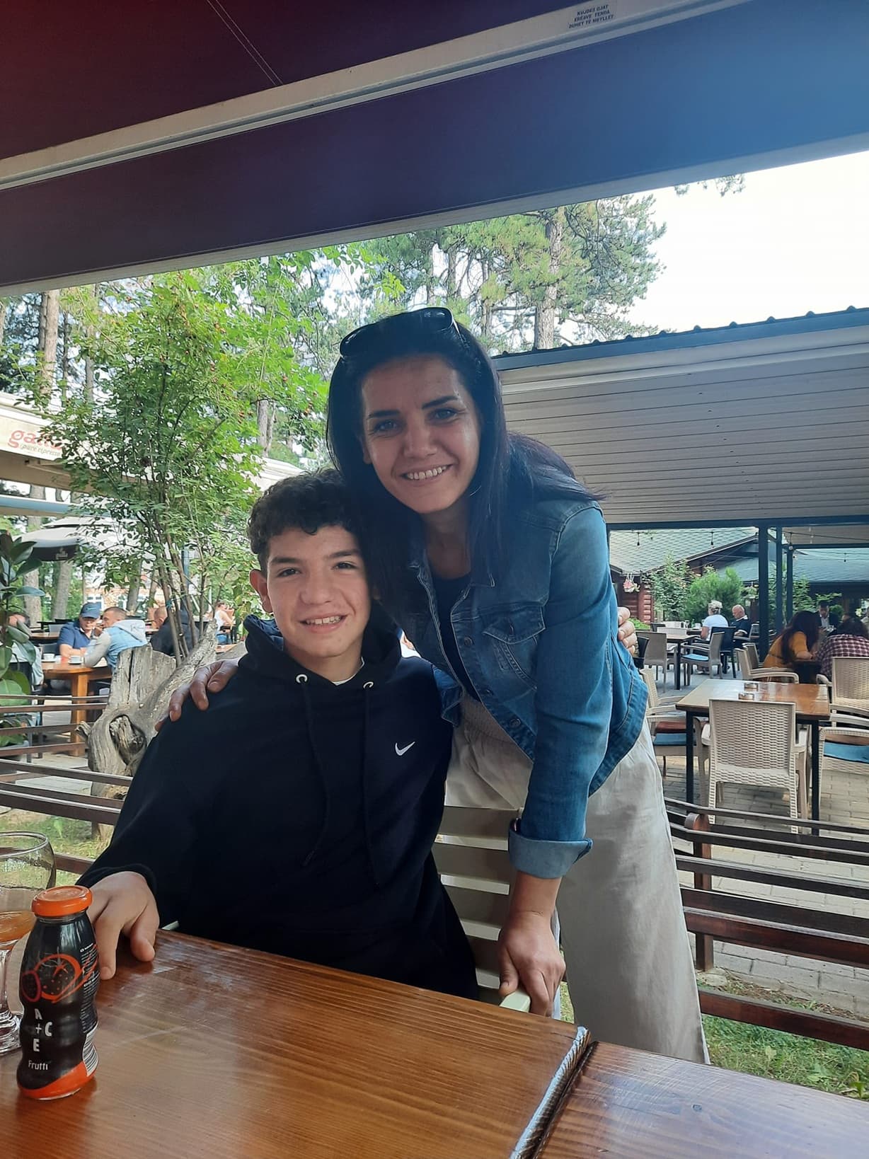 Zoja Oroshi poses with a child in undated photo. She was killed in Baden. Austria. Note: Private photo taken from social media. (Newsflash/NX)