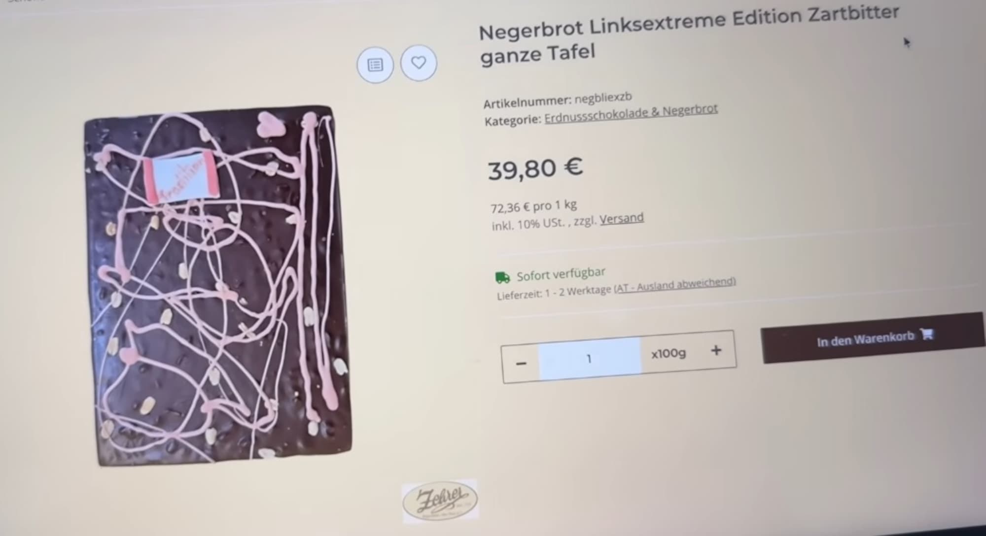 The sale of a chocolate bar labeled "Negerbrot" (Negro Bread) has been reportedly causing heated debate for some time. Activists smeared the shop's displays with pink chalk paint and put up protest posters in Klagenfurt, Austria. Note: Image is a screenshot from video. (Newsflash/NX)